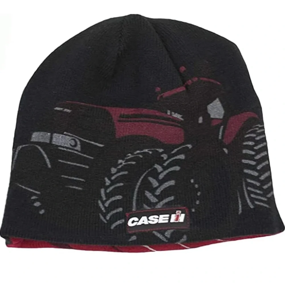Case IH Reversible Beanie Logo Men's Tractor/Combine Print NWT